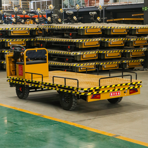 Chariot de transport électrique robuste à quatre roues de 2 tonnes pour la logistique en gros, chariot à main de grande taille et stable pour le déplacement de marchandises - Product Image 6