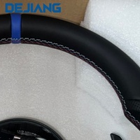 Volante con Rayas Azules para BMW M3 M4 M6 F30 F10 F15 F36 F01 F20 F22 F25 F31 F32 F11F18 F40 F52 F80 X1X2 X3 X4 X5 X6 en Cuero