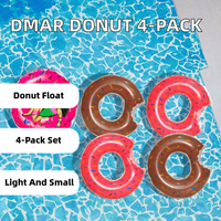 Bouées de natation gonflables d'été en forme de donut, flotteurs de piscine en PVC