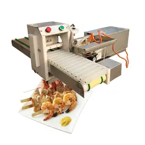 Voll automatische rotierende Fleisch Kebab Satay Barbecue Spieß String Making Machine