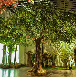 Arbre artificiel de <span class=keywords><strong>grande</strong></span> taille de type banian simulé, arbre à souhaits, pour hôtel, intérieur et extérieur, paysage biomimétique, plantes vertes - Product Image 1