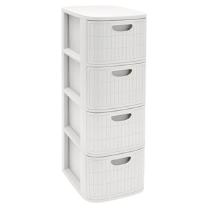 Cassettiera salvaspazio 4C Slim (30x40x80cm) DOMUS HOME COLLECTION Blanc 90700 - Product Image 1