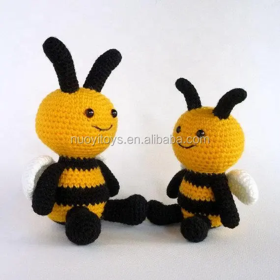 Gestricktes Häkeln handgemachtes Bienen plüsch Gefülltes Hummel spielzeug für Kinder