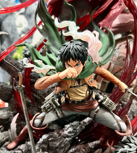 Statua GK di Eren Jaeger da L'Attacco dei Giganti per Collezionisti di Anime, 73cm in Resina, Edizione Limitata con Spada in Lega e Teste Intercambiabili - Product Image 3
