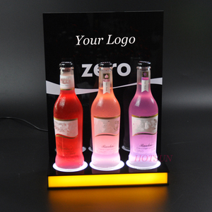 Hiện đại thân thiện với môi <span class=keywords><strong>LED</strong></span> chai đứng Đăng Board hiển thị Acrylic chai Presenter cho quán bar - Product Image 5