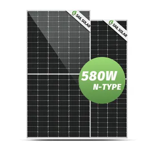 帆太阳能N型太阳能电池板560W 565W 570W 580W太阳能电池板进口太阳能电池板