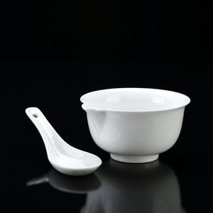 Certificat de vente en gros Westgreen : Service à <span class=keywords><strong>thé</strong></span> en porcelaine blanche Dehua classique et écologique, comprenant un bol d'évaluation pour <span class=keywords><strong>la</strong></span> dégustation <span class=keywords><strong>du</strong></span> <span class=keywords><strong>thé</strong></span> et une cuillère - Product Image 1