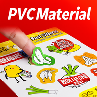 Pegatinas Adhesivas Impermeables de Cobre Impresas a Color Personalizadas, Pegatinas de Dibujos Animados para Diseño de Logotipo de Empresa