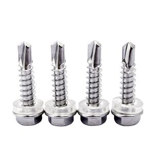 Tornillo <span class=keywords><strong>Autoperforante</strong></span> de Cabeza <span class=keywords><strong>Hexagonal</strong></span> de Acero Inoxidable SUS410 con Arandela de PVC - Product Image 3