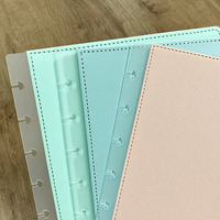 Couverture de cahier d'affaires réutilisable en cuir de haute qualité accessoire lié à disque de qualité supérieure