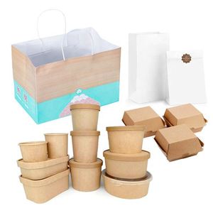 Muestra Gratuita de Bolsa de Papel Kraft Marrón Personalizada para Empacar Hamburguesas, Sushi, Ensaladas, Pizza y Gelatina - Impresión Offset Hecha a Mano - Product Image 5