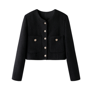 Mode printemps, boutons dorés personnalisés, cardigan simple, <span class=keywords><strong>pull</strong></span> en tricot pour femme - Product Image 1