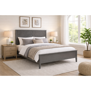 CAIRNDALE Collection Eco-Friendly Elegant Wooden <b>Platform</b> <b>Bed</b> <b>Frame</b> Modern Bedroom Furniture with Decorative Headboard - Product Image 4