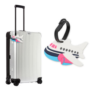 Anpassbare PVC Flugzeug Gepäck anhänger Air <span class=keywords><strong>Tag</strong></span> Holder Neuheit Geschenk für Gepäck ID Namensschilder Anpassbare Flug gesellschaft Flugzeug - Product Image 1