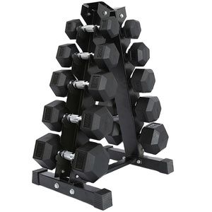 Bán Buôn Đen Cao Su Tráng Đúc Sắt Hex Quả Tạ Đặt Nhà Sử Dụng Miễn Phí Trọng Lượng Cho Phòng Tập Thể Dục Moq 100Kg - Product Image 2
