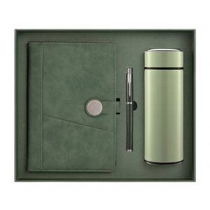 Ensemble cadeau d'entreprise personnalisé en gros avec logo, tasse isotherme de luxe, carnet et stylo promotionnels - Product Image 2