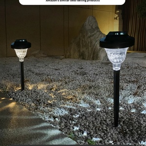 ไฟสวน IP55 สำหรับภายนอกอาคาร กันน้ำ ใช้พลังงานแสงอาทิตย์ ไฟฉายโปรเจคเตอร์ติดพื้น ไฟตกแต่งสวน ทางเดิน ไฟ LED - Product Image 4