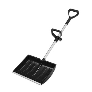 Vente chaude d'hiver : Grande pelle à neige de qualité industrielle avec manche en bois et lame en plastique, noir/marron clair, 100-120 cm, pour usage extérieur et camping - Product Image 3