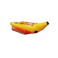 Bateau banane gonflable en bâche PVC robuste pour jeux aquatiques, 6 places