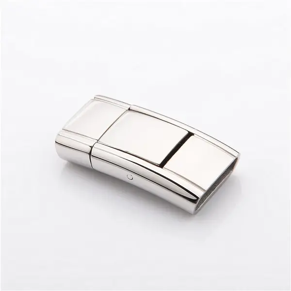 Stainless Steel End Hook Snap Button Clasp For Flat Leather Cord Diy Bracelets Jewelry Connectors