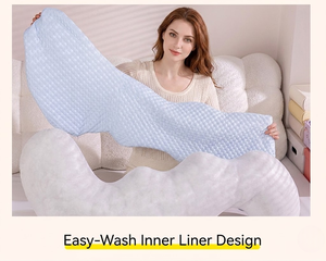Almohadas <span class=keywords><strong>de</strong></span> Peluche Sensoriales Abstractas Onduladas Gigantes <span class=keywords><strong>de</strong></span> Algodón Personalizadas Aika <span class=keywords><strong>de</strong></span> 90 cm, Decoración Estética para Habitaciones - Product Image 2