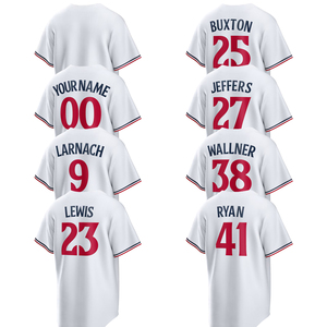 Kaos Jersey Baseball Minnesota 2026 untuk Kandang, Pakaian Kustom, Bordir Jahit, Seragam dengan Logo - Product Image 1