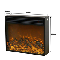 Cheminée électrique moderne autonome avec flamme réaliste, chauffage, télécommande, style table basse, économie d'énergie