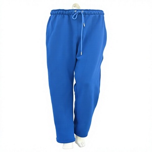 Royal <b>Blue</b> <b>Women's</b> Regular Fit 100% Cotton <b>Cargo</b> Pants Elastic Waist High Waist Wide Leg Winter Private Label Apparel - Product Image 1