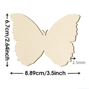 Formas personalizables tacos <span class=keywords><strong>de</strong></span> madera para manualidades astillas <span class=keywords><strong>de</strong></span> madera <span class=keywords><strong>de</strong></span> <span class=keywords><strong>mariposa</strong></span> cortadas con láser para colgantes <span class=keywords><strong>de</strong></span> bricolaje - Product Image 6