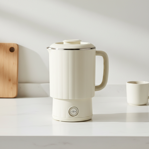 Nouvelle arrivée, mini bouilloire sans fil en acier inoxydable, 0,8 L, utilisation hôtelière, design pliable pour les voyages, arrêt automatique, usage domestique - Product Image 6
