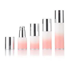 Colour Coating PP Plastic Matte Cosmetic Airless Pump Bottle With Lotion Pump