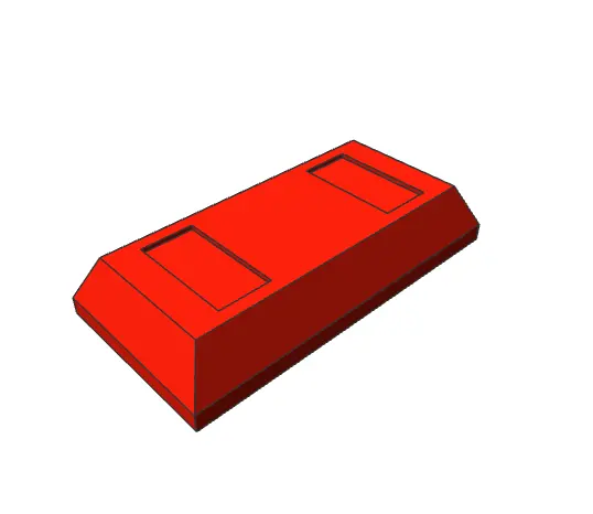 [Gobricks]GDS-1499 строительный блок (детали 99563) золотой слиток-1x2 металлический слиток