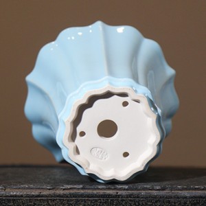 Maceta de Cerámica para Bonsái, Forma de Pétalo, Arcilla Blanca, Maceta de Escritorio para Orquídeas - Product Image 4