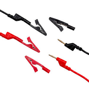 Коннектор разъема постоянного тока 2,54 мм с двойной головкой Красный Черный банан штекер Аллигатор зажим для тестирования питания кабель в сборе проводка электронная - Product Image 2