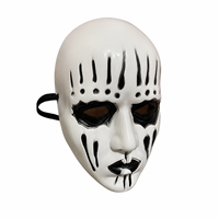Masque de cosplay unisexe pour Halloween, PVC noir et blanc de qualité supérieure, écologique, non toxique, bande élastique ergonomique confortable