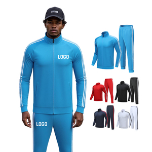 Vêtements de sport pour hommes en gros avec fermeture éclair Maillot de football Kits de football Logo personnalisé Survêtement de football Vestes de football Survêtement de sport - Product Image 6