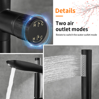 Baignoire robinet douche ensembles espace nouveau Design salle de bains autoportant noir mat céramique Style classique métal main