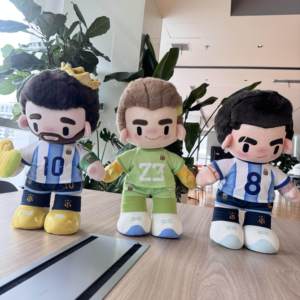 Muñeco de Peluche con Licencia de la Estrella del Fútbol Argentino, Campeón Mundial y de la <span class=keywords><strong>Copa</strong></span>, <span class=keywords><strong>Messi</strong></span> # 10 juguetes coleccionables con trofeo y corona - Product Image 5