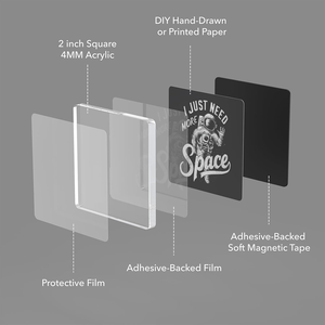 Imán Decorativo Acrílico Transparente de Diseño Innovador, Resistente a los Arañazos, con Esquinas Redondeadas, para Manualidades y Decoración, Ideal para Turistas - Product Image 2