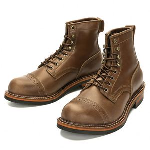 Nouvelle Tendance 2025 : Bottes en Cuir pour Hommes - Bottes de Montagne en Cuir Véritable pour l'Automne/Hiver, Bottines - Product Image 5