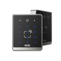 Lector de código QR Tarjeta IC NFC Teclado táctil Wiegand 13,56 MHz RFID RS485 RS232 Mifare1 Control de acceso para puerta de vidrio de Metal de madera