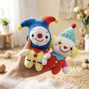 Porte-clés en peluche Clown mignon de dessin animé, pendentif anti-stress en <span class=keywords><strong>tissu</strong></span> super doux avec rembourrage en coton PP, design créatif de <span class=keywords><strong>cirque</strong></span> - Grande Vente - Product Image 5