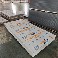 Panneau composite en acier couleur champagne de 4 mm 1220x2440 mm pour les façades de bâtiments commerciaux