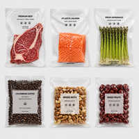 Sacs sous vide personnalisés imprimés et gaufrés, sans BPA, de qualité alimentaire, pour la cuisson sous vide de viande, poisson, légumes, et le stockage au congélateur