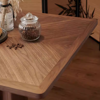 Table basse carrée en bois massif, style minimaliste moderne, structure durable et écologique, revêtement en cire à trois couches de qualité FAS