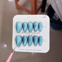 Fournitures en gros pour ongles à poser réutilisables, effet œil de chat scintillant, de haute qualité