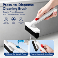 Outil de nettoyage en V BOOMJOY avec réservoir de liquide, distribution par pression et poignée ergonomique inclinée pour l'entretien des interstices de toute la maison