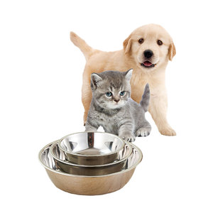 Mangkuk Liner mangkuk hewan peliharaan baja tahan karat mangkuk anjing perlengkapan hewan peliharaan mangkuk kucing - Product Image 2