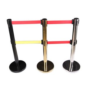 Tongling tùy chỉnh có thể thu vào vành đai hàng đợi an toàn hàng rào thép đường phố <span class=keywords><strong>stanchion</strong></span> bài kiểm soát đám đông rào cản làm bằng kim loại bền - Product Image 4