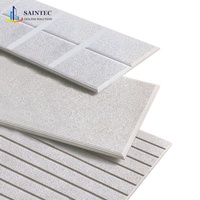 Panneau de plafond acoustique en fibre minérale carré moderne, imperméable, ignifuge et insonorisant